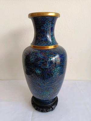 Μεγάλο βάζο cloisonne μεταχειρισμένο σε πολύ καλή κατάσταση