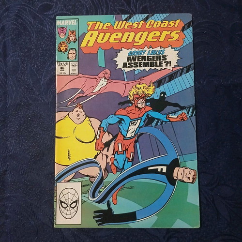 West Coast Avengers #46 used, first appearance of Doorman