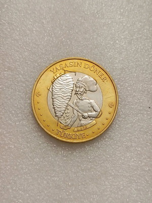 Yasasin Donner Turkey Bimetallic 3 Euro 2004 Fantasy Coin