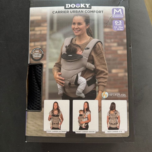 Dooky Classic Urban Comfort Baby Carrier Black New, max weight 15kg