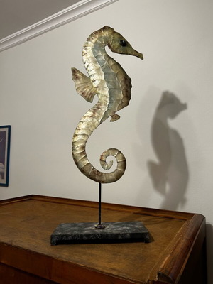 Decorative seahorse like new, capiz shell 65cm
