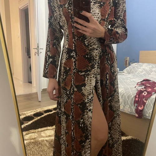 Long mid-length dress Mango like new, multicolored