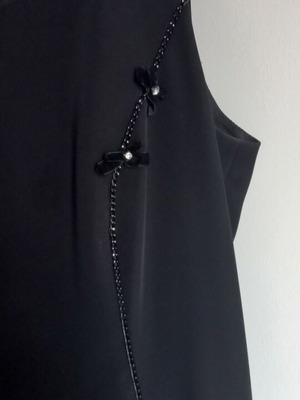 Black dress and jacket set used, size 54