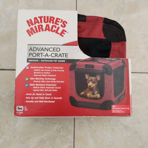 Nature’s Miracle Advanced Port-A-Crate for Dog/Cat New