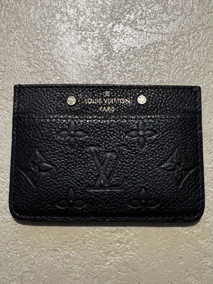 Louis Vuitton δερμάτινο πορτοφόλι για κάρτες, σαν καινούργιο, μαύρο