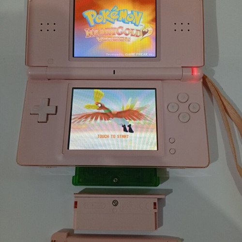 Nintendo DS Lite console with Pokemon Leafgreen game used