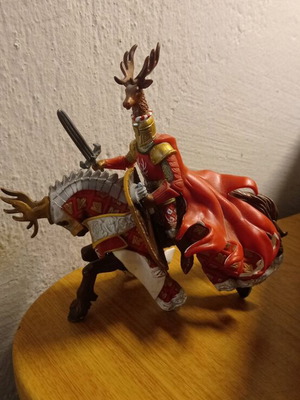 PAPO figure red knight with deer like new