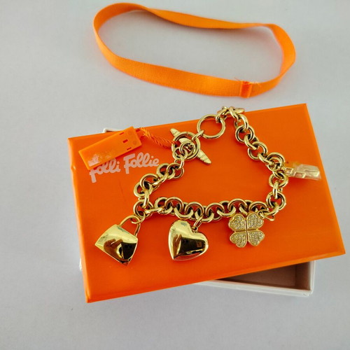 Folli Follie bracelet used, gold color, 20cm length