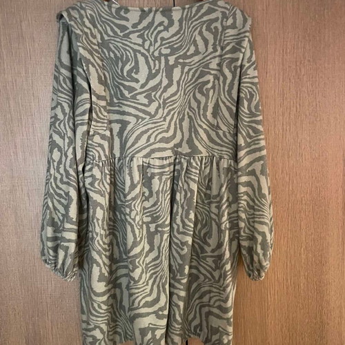 Moutaki midi dress animal print used, with belt, size S/M
