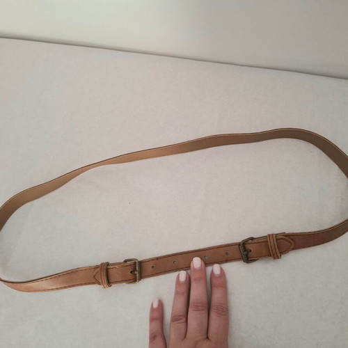 Tan Belt With Double Buckle New, 100 cm
