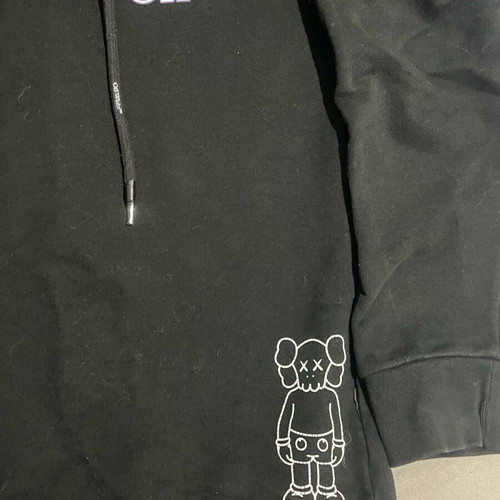Off White Kaws hoodie new, size Small, purple and black