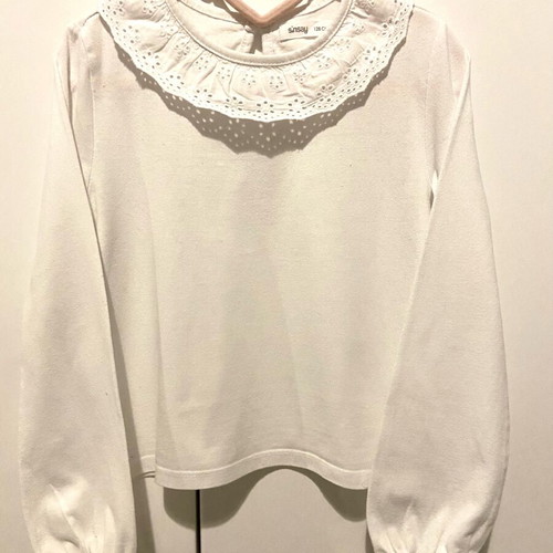 White girls' blouse Sinsay like new, size 128 cm