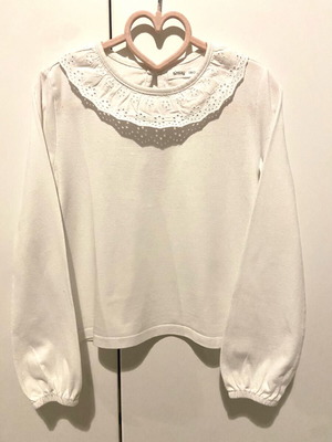 White girls' blouse Sinsay like new, size 128 cm