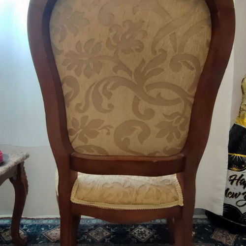 Vintage wooden dining set with 6 chairs used