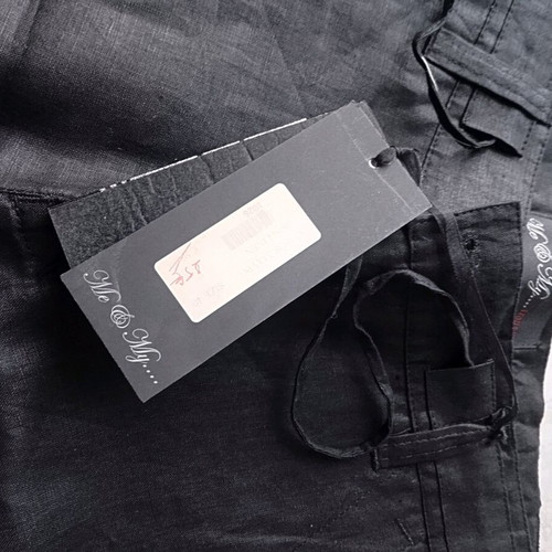 Women's linen pants new, size M, black with pockets and drawstrings