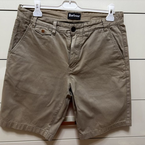 Barbour bermuda shorts, beige, W34 waist
