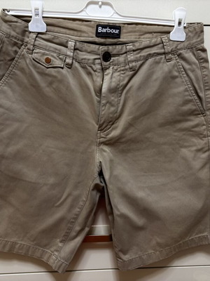 Barbour bermuda shorts, beige, W34 waist