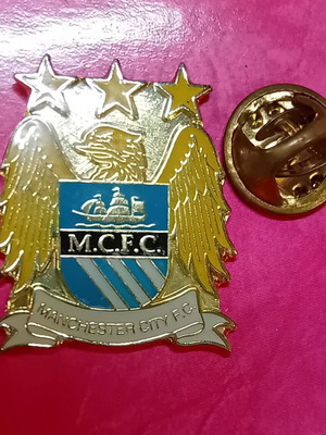 Колекционерска значка Manchester City нова, метална