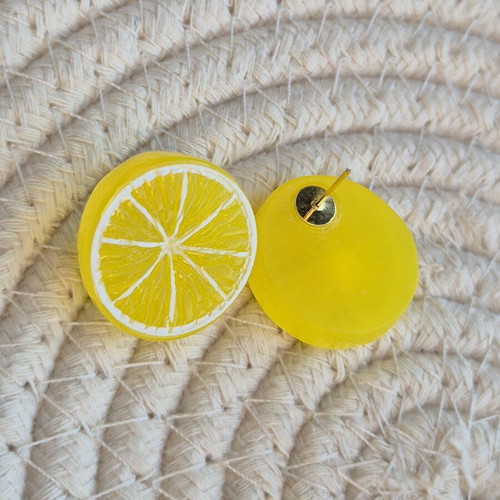 Lemon blossom earrings new, yellow and gold colors