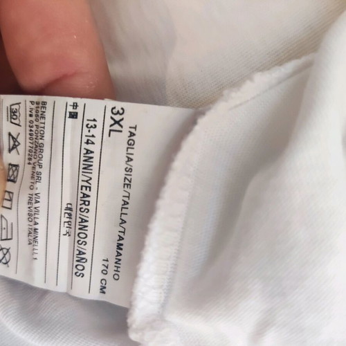 Benetton blouse for 13 years new, white and pink