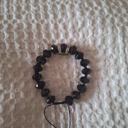 Bracelet with crystals and strass black new