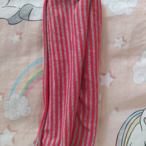 Striped neck warmer used
