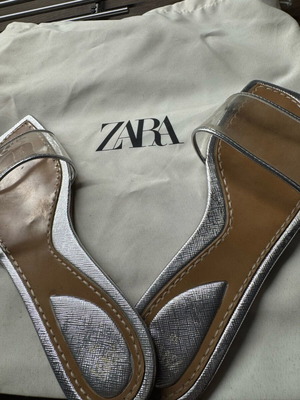 Zara silver sandals like new, size 38