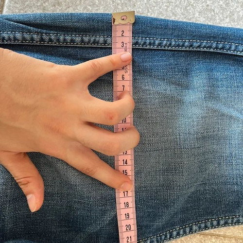 Ultra Low Waist Y2K Meltin' Pot Vintage Bootcut Jeans used, blue turquoise