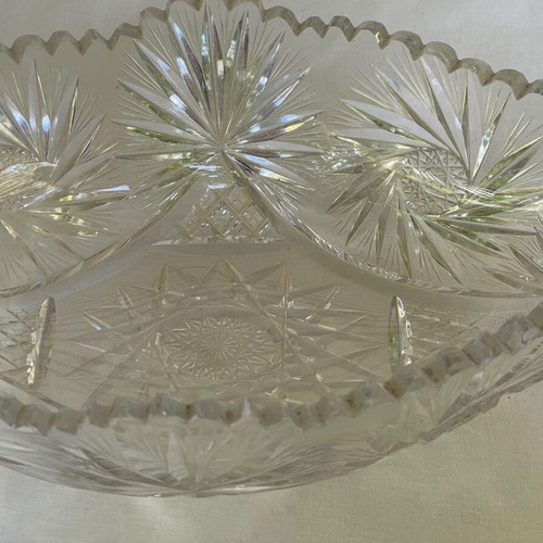 Planters used, antique, heavy crystal 36x21x10 cm