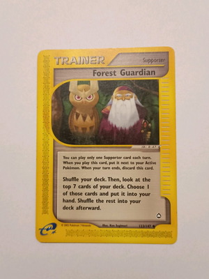 Forest Guardian Pokemon Card used, Aquapolis 123/147