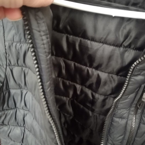 Lightweight unisex jacket used, black, with hood