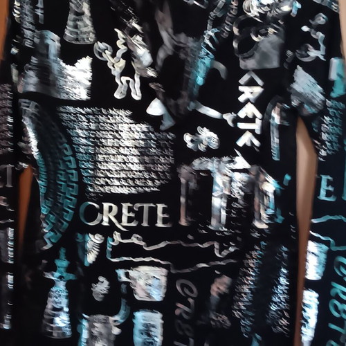 Greek mythology park hoodie for kids 10-12 years, black and silver
