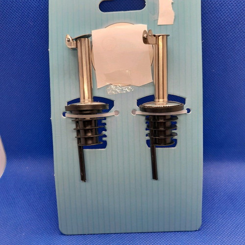 Inox bottle pourers with stopper set of two new