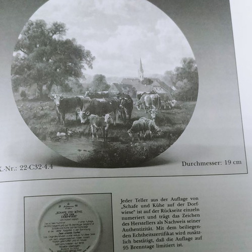Seltmann Weiden wall plate collection 6 pcs "Animals of Our Village" new
