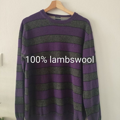 Daniel Hechter jumper 100% lambswool like new, size L, grey-purple
