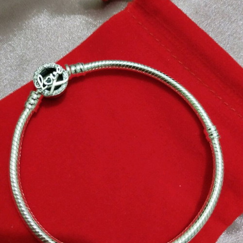Silver bracelet 18 cm with round bead and forever and always clasp new