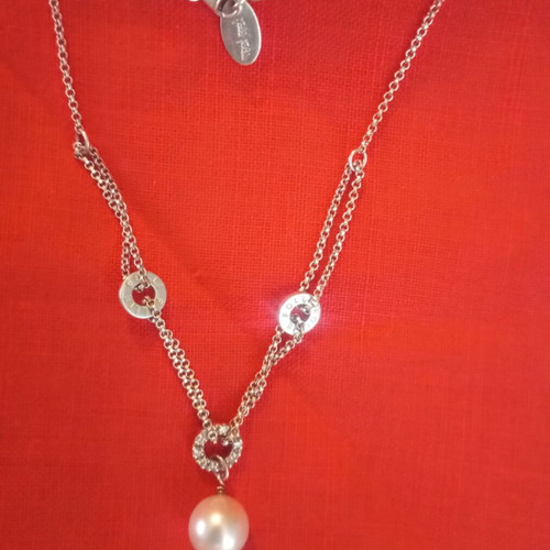 Folli Follie 925 silver necklace with pearl