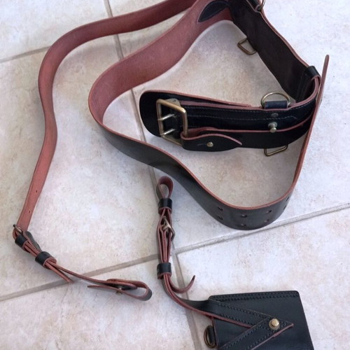 Sam Browne Beewyse London 34" Military Officer Belt Set