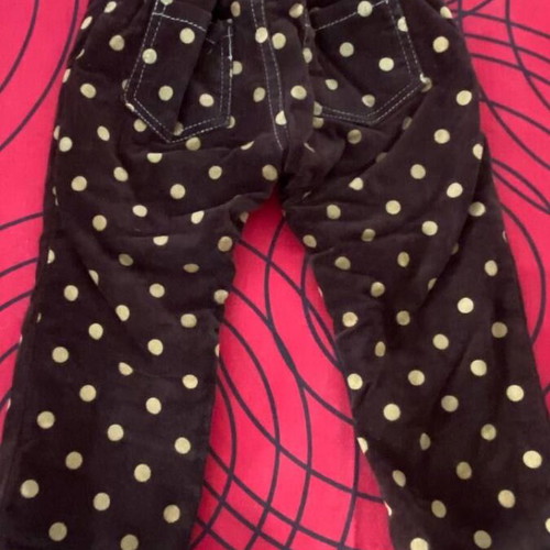 Children's warm polka dot pants used, size 3 years