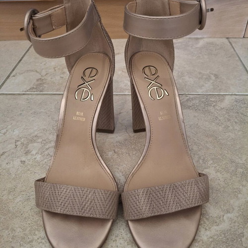 Exe sandals with thick heel, size 37, beige, used