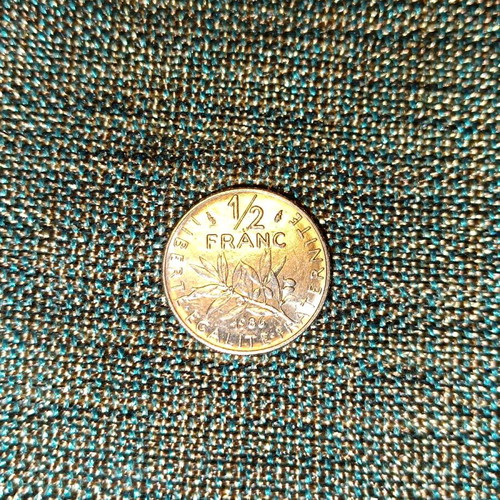 France half franc coin used