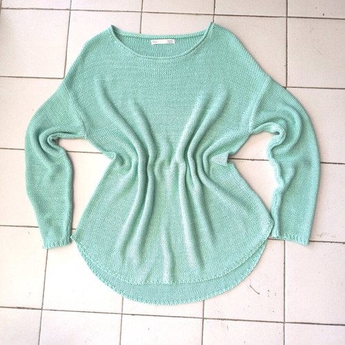 Sfera knitted sweater XL mint color like new