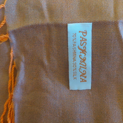 Pashmina orange 70% pashmina 30% silk like new