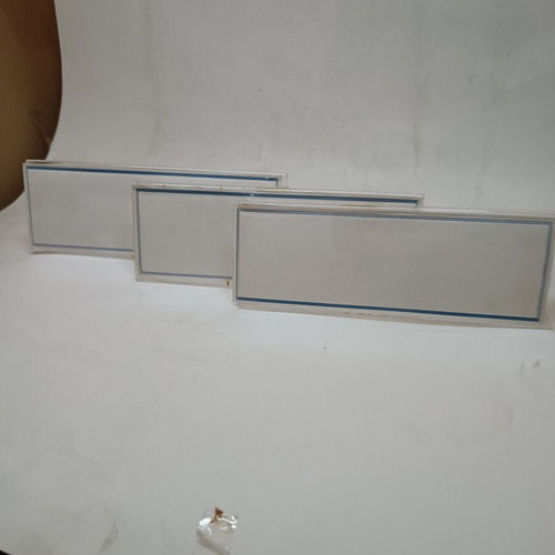 Plexiglass Stands Set of 3, New, 18x6.5x2.5 cm