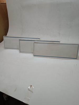 Plexiglass Stands Set of 3, New, 18x6.5x2.5 cm