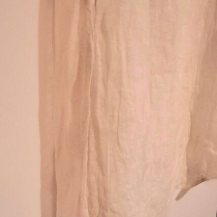 Beach caftan like new, ochre beige linen with side slits
