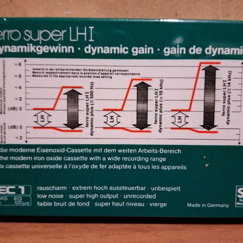 BASF Ferro Super LH I 60 Blank Cassette Tape sealed, new