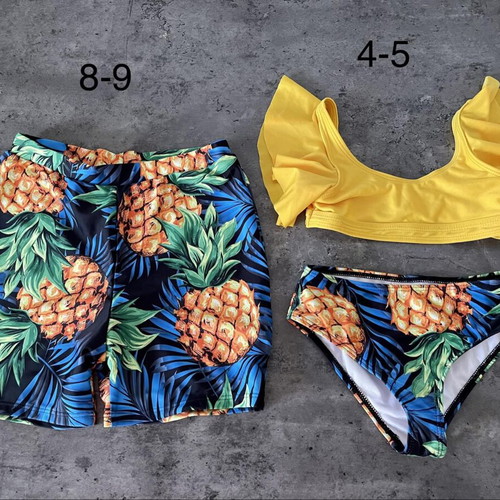 Swimwear set for siblings like new, boy 8-9 years and girl 4-5 years
