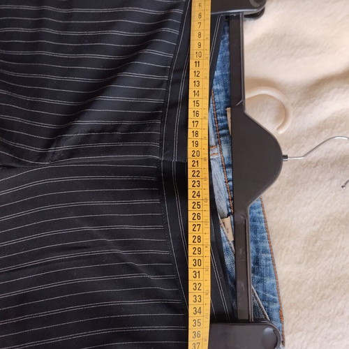 Low waist pants like new, striped black with gray