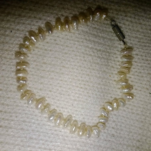 Baroque pearl bracelet used, vintage 50 years old